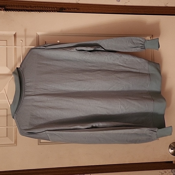 Three Dots Light Blue Quarter-Zip Pullover - Picture 8 of 9